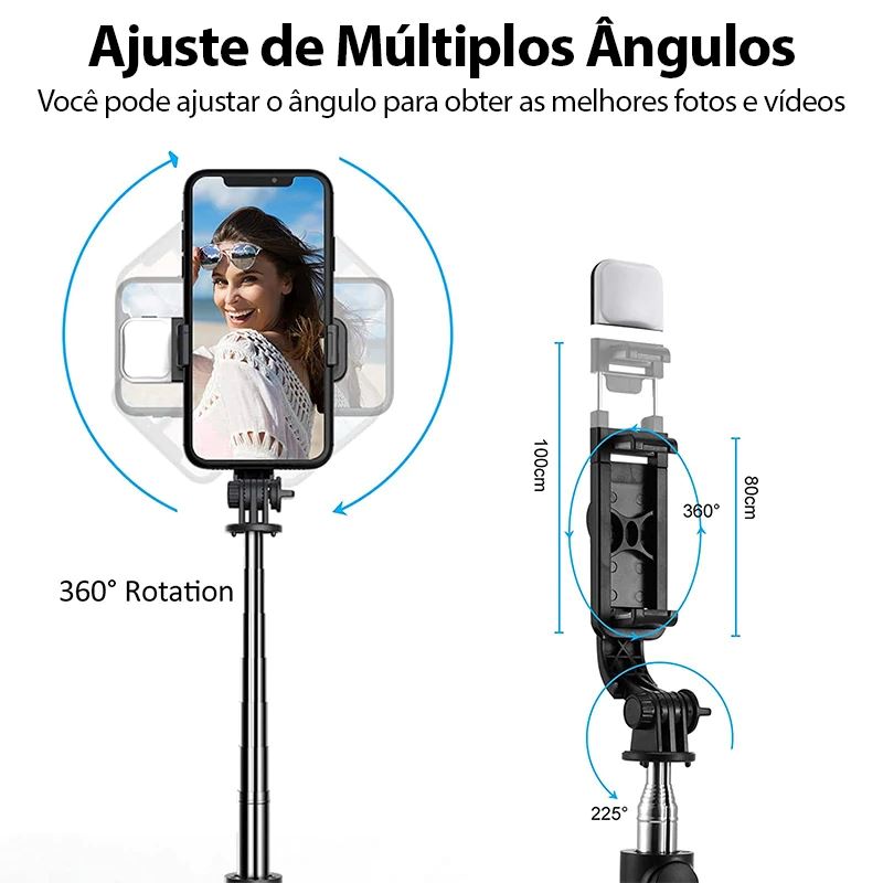 Selfiegram- Luz Integrada Tripé Multifunções 4 em 1 Selfiegram- Luz Integrada Tripé Multifunções 4 em 1 Divina Elegância 