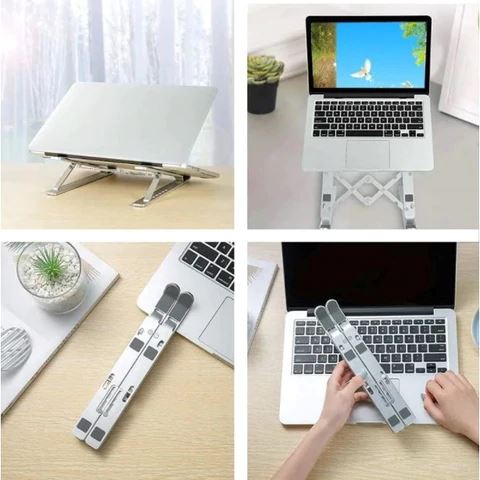 Suporte notebook Dobrável Ergonômico Suporte para notebook-Acessórios para eletrônicos 001 Divina Elegância 