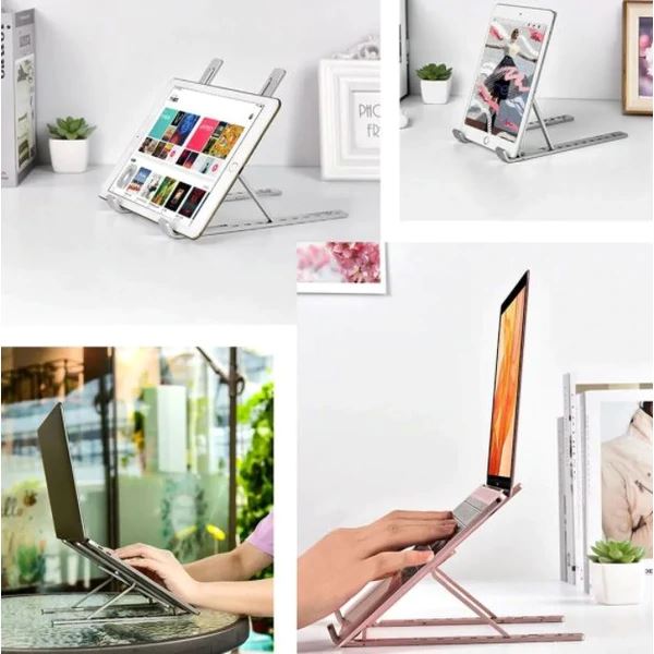 Suporte notebook Dobrável Ergonômico Suporte para notebook-Acessórios para eletrônicos 001 Divina Elegância 