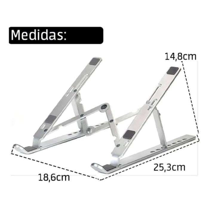 Suporte notebook Dobrável Ergonômico Suporte para notebook-Acessórios para eletrônicos 001 Divina Elegância 