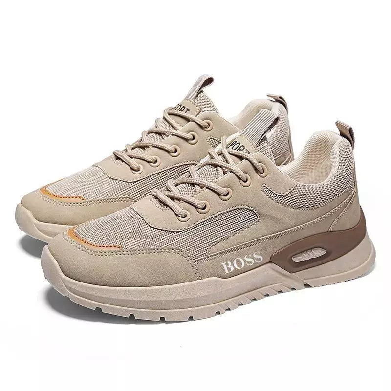 Tênis H. Boss Casual Sport™ - Edição Limitada Calçados Masculinos Divina Elegância Bege 37 